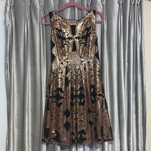 Black and Gold Shimmery Dress